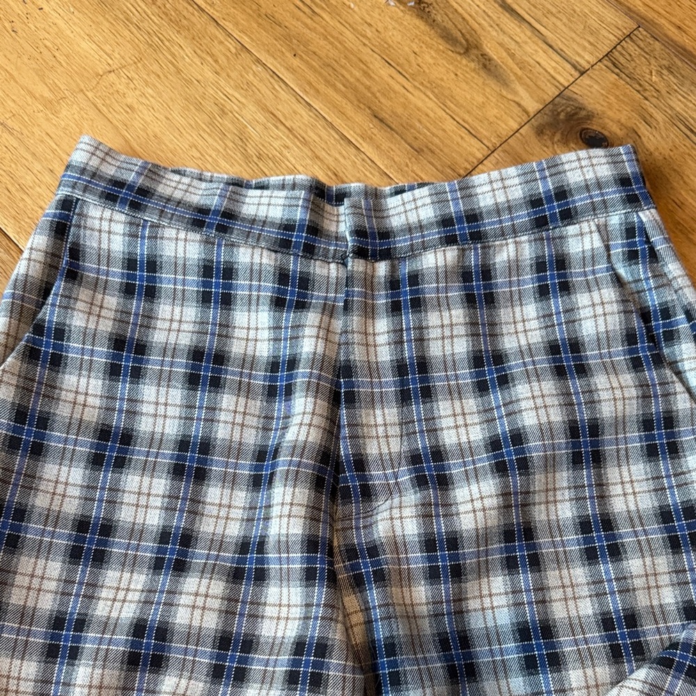 Plaid Women's Trousers - Picture 2 of 4